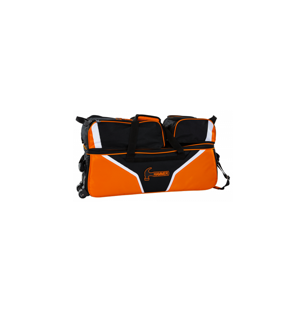 Vise 3 Ball Triple Tote Black Orange Bowling Bag | BowlersMart