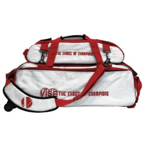 VISE 3-BALL TOTE WITH SHOE BAG RED WHITE