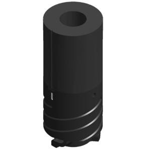 JOPO TWIST INNER 1 3/8 W/SLUG BLACK/BLACK