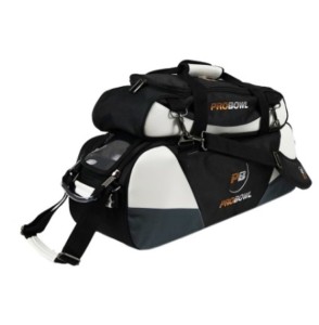 PROBOWL DELUXE 3-BALL TOTE W/ SHOE BAG BLK/CARBON WHITE