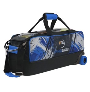 PROBOWL DYE-SUB 3-BALL TOTE BLUE