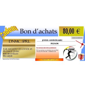 BON D'ACHATS DE 80€ "CADEAU"