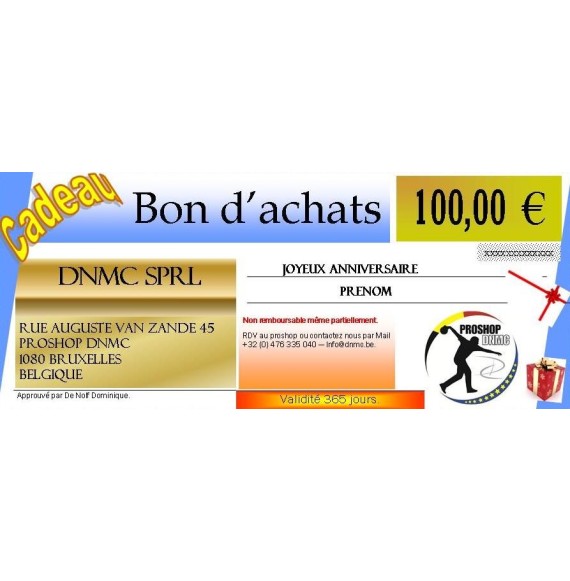 BON D'ACHATS DE 100€ "CADEAU"